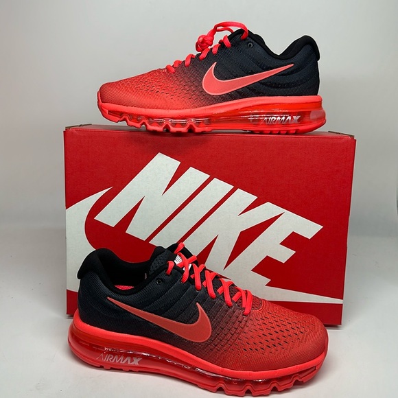New Nike Air Max 2017 Men’s Running Shoes 'Bright Crimson' Red 849559-600 NIB
